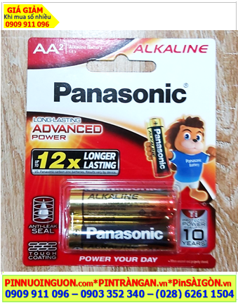 Panasonic LR6T/2B, Pin đồng hồ Báo thức _Pin AA 1.5v Alkaline Panasonic LR6T/2B Advanced Power _Made in Thailand